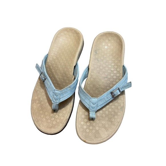 Vionic Womens Casandra Toe-Post Sandal Light Gray Flip Flop Thong - Picture 1 of 5